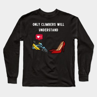 Climbing-Shoe vs. High-Heels Long Sleeve T-Shirt